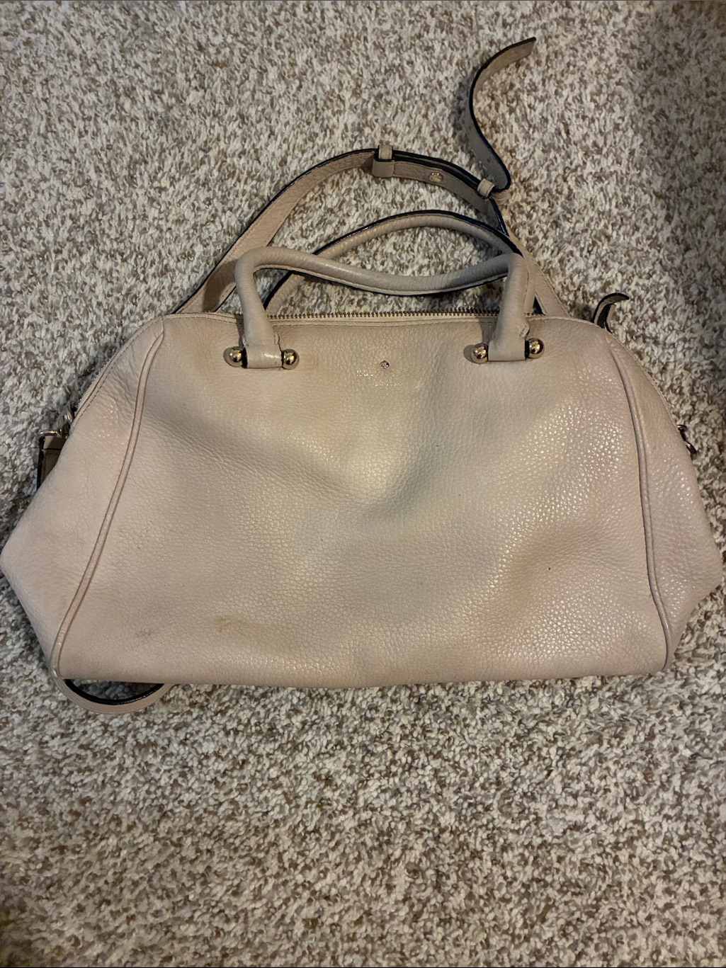 Kate Spade Leather Satchel Handbag - Cream